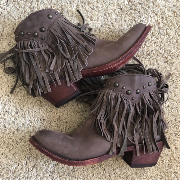 Shyanne Shoes - NEW Shyanne Leather Fringe Ankle Boots - Womens 9